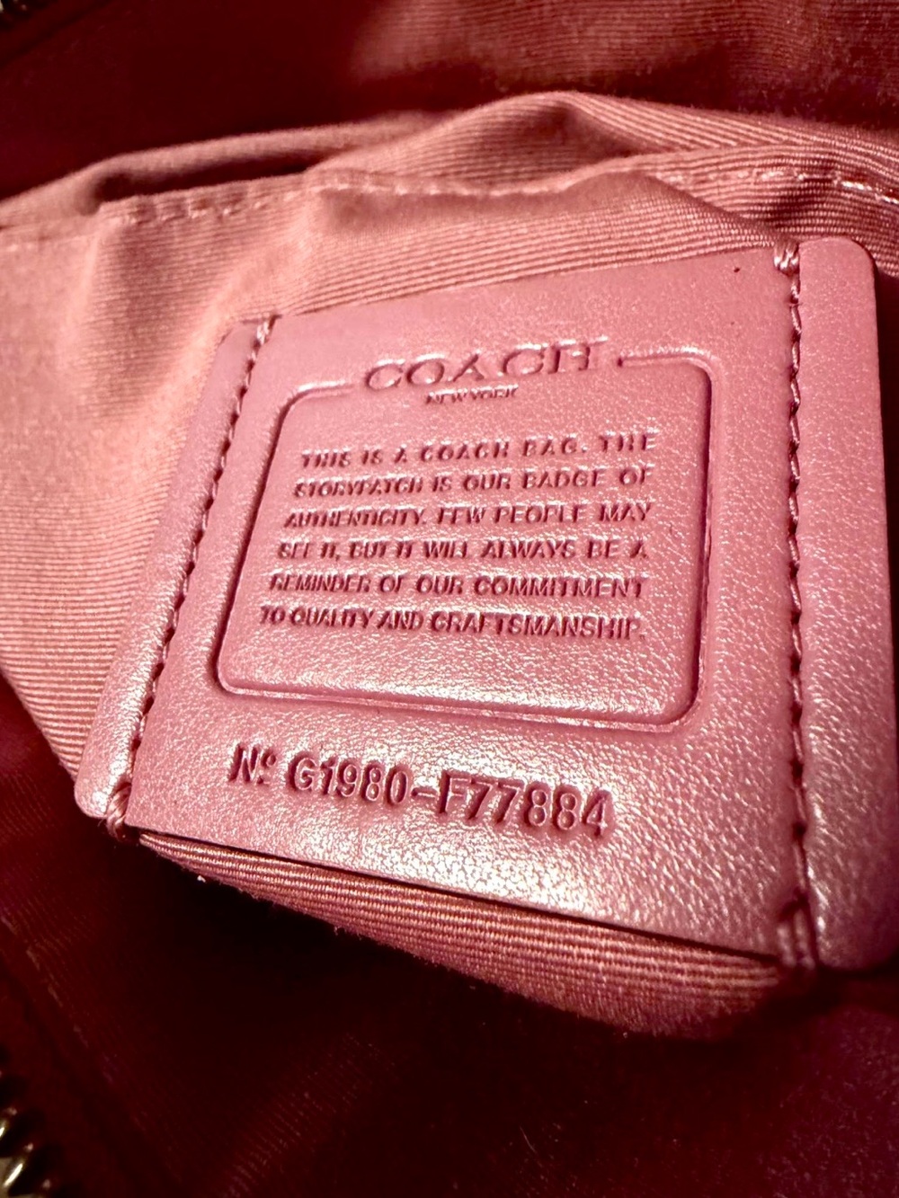 Coach Dusty Pink Mia Leather Satchel with Strap 2019 (F77884) - EUC $499 MSRP - Picture 7 of 15